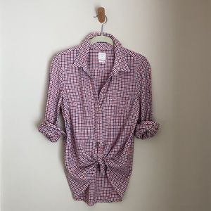 Gap Checkered Long Sleeve Button Down Shirt, Small